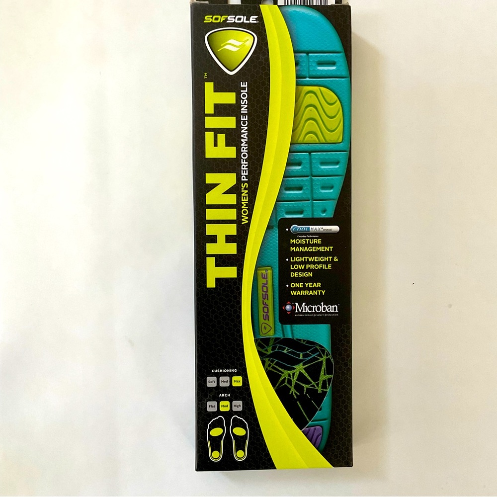SofSole Thin Fit Women’s Performance Insole Women’s 5- 7.5